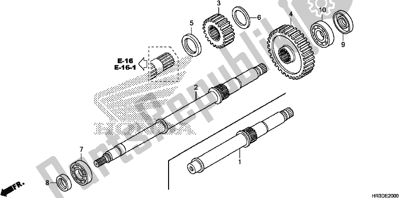 All parts for the Final Shaft of the Honda TRX 420 FM1 2020