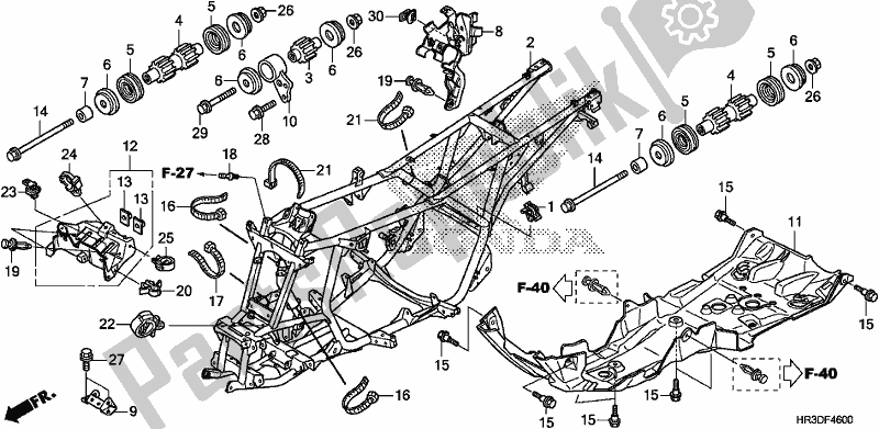 Todas las partes para Cuerpo Del Marco de Honda TRX 420 FM1 2020