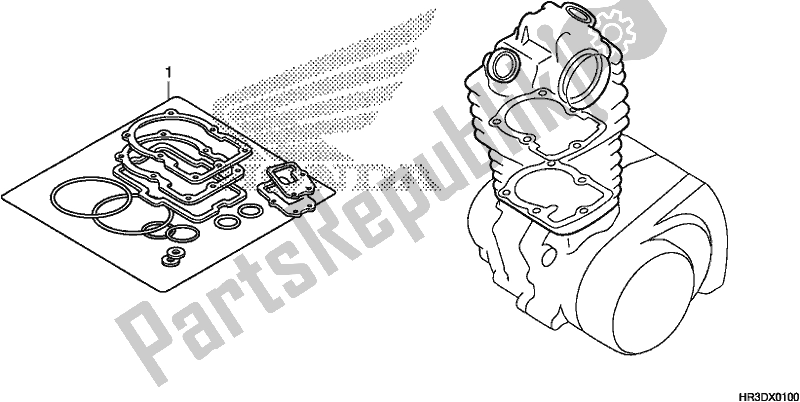 Tutte le parti per il Kit Guarnizioni A del Honda TRX 420 FM1 2020