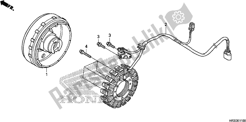 All parts for the Generator of the Honda TRX 420 FM1 2020