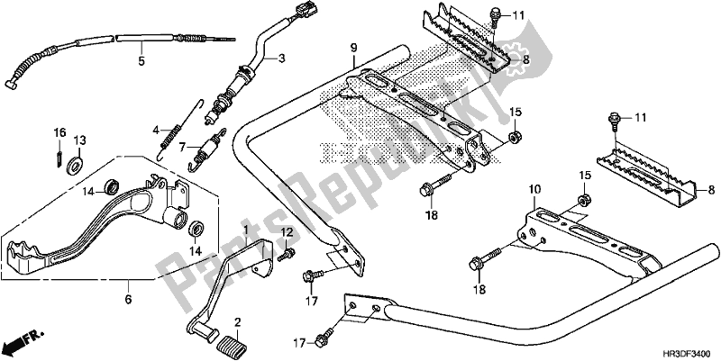 Todas las partes para Pedal/step de Honda TRX 420 FM1 2020