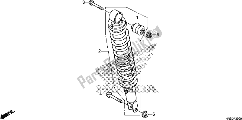 Tutte le parti per il Cuscino Posteriore del Honda TRX 420 FM1 2020