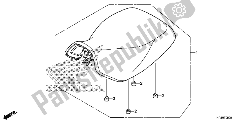 Todas as partes de Assento do Honda TRX 420 FM2 2017