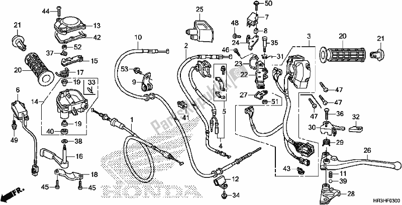 Wszystkie części do Prze?? Cznik / Kabel Honda TRX 420 FM2 2017