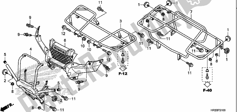 Todas as partes de Operadora do Honda TRX 420 FM2 2018