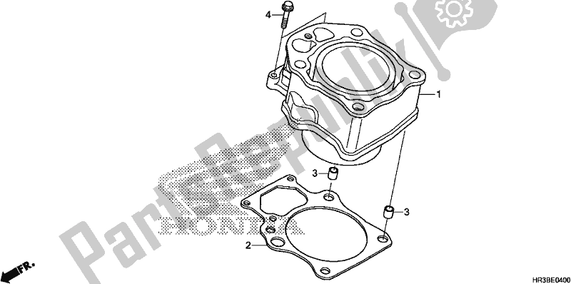 All parts for the Cylinder of the Honda TRX 420 FM2 2018