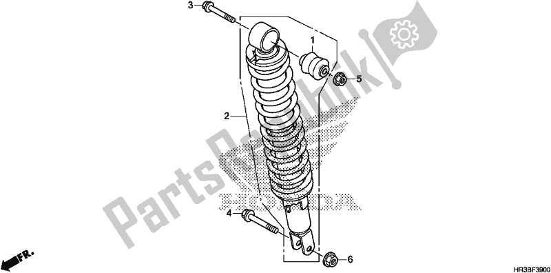 Toutes les pièces pour le Coussin Arrière du Honda TRX 420 FM2 2018