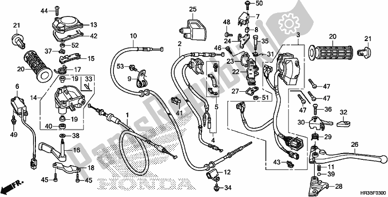 Toutes les pièces pour le Interrupteur / Câble du Honda TRX 420 FM2 2018