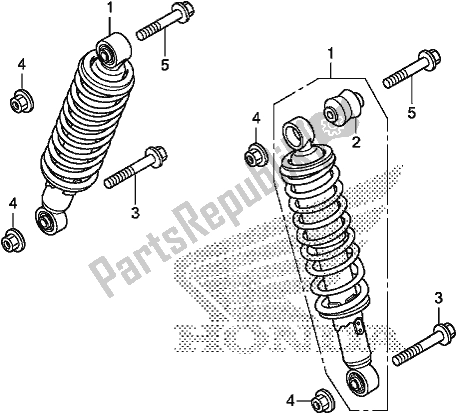 Todas as partes de Almofada Frontal do Honda TRX 420 FM2 2019