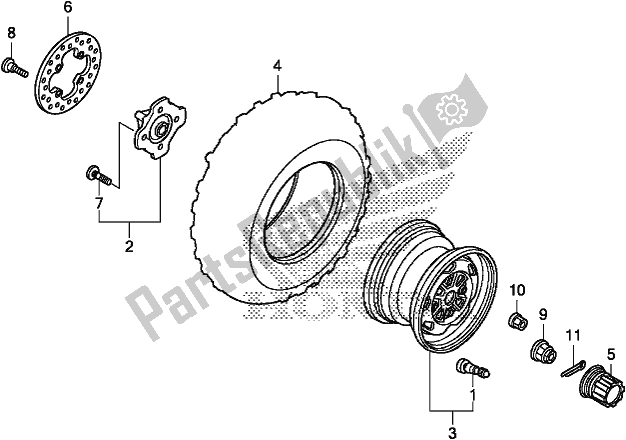 Tutte le parti per il Ruota Anteriore del Honda TRX 420 FM2 2019