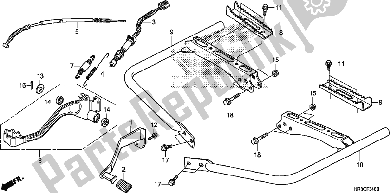 Tutte le parti per il Pedal/step del Honda TRX 420 FM2 2019