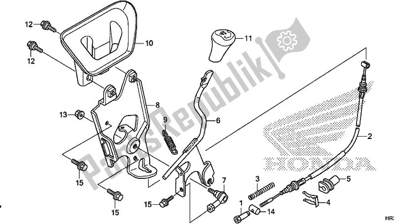 All parts for the Select Lever of the Honda TRX 420 FM2 2019