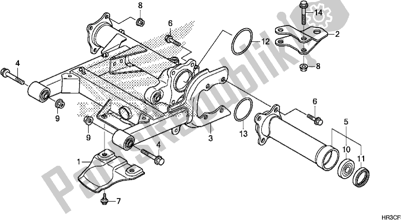 Tutte le parti per il Forcellone del Honda TRX 420 FM2 2019