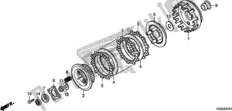 Toutes les pièces pour le Embrayage du Honda TRX 420 FM2 2020