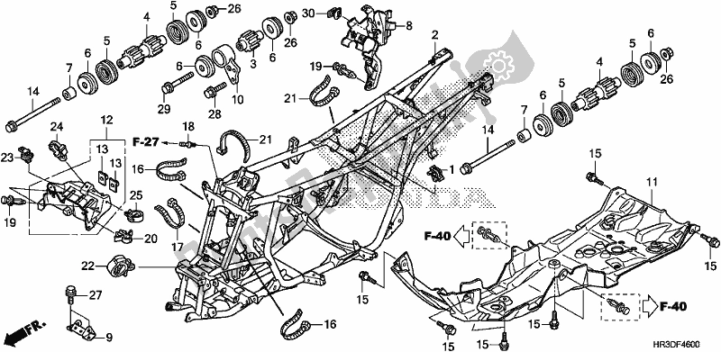 All parts for the Frame Body of the Honda TRX 420 FM2 2020