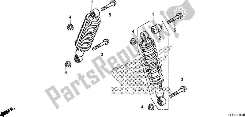 All parts for the Front Cushion of the Honda TRX 420 FM2 2020