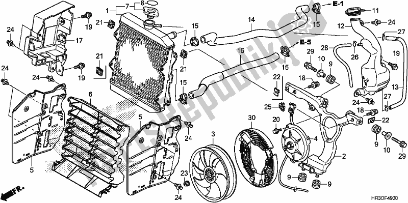 Alle onderdelen voor de Radiator van de Honda TRX 420 FM2 2020