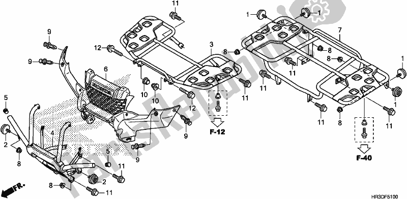 All parts for the Carrier of the Honda TRX 420 TE1 2020