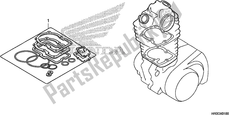 Alle onderdelen voor de Pakkingset A van de Honda TRX 420 TE1 2020