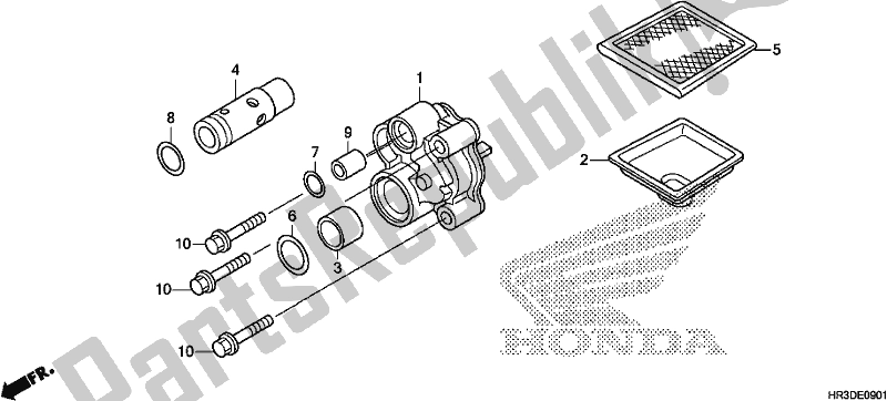 Todas as partes de Bomba De óleo do Honda TRX 420 TE1 2020