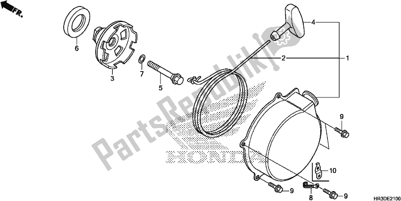 Tutte le parti per il Avviamento A Strappo del Honda TRX 420 TE1 2020