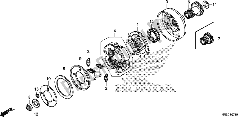 Tutte le parti per il Frizione Di Partenza del Honda TRX 420 TE1 2020