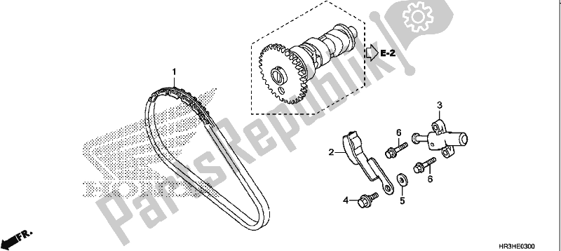 Tutte le parti per il Catena Della Camma / Tenditore del Honda TRX 420 TM1 2017