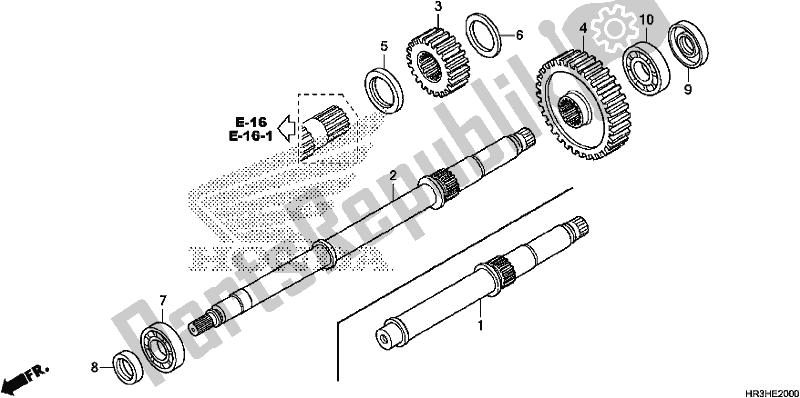 All parts for the Final Shaft of the Honda TRX 420 TM1 2017