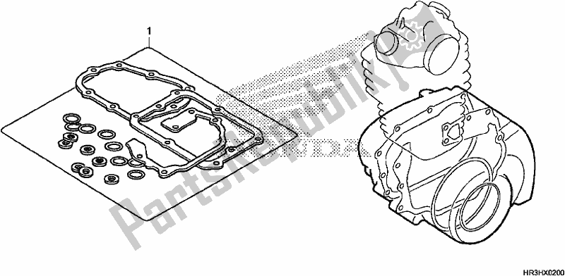 All parts for the Gasket Kit B of the Honda TRX 420 TM1 2017