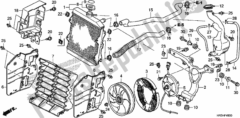 Toutes les pièces pour le Radiateur du Honda TRX 420 TM1 2017