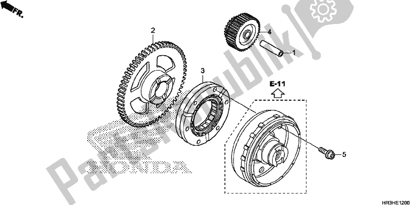 All parts for the Starting Gear of the Honda TRX 420 TM1 2017