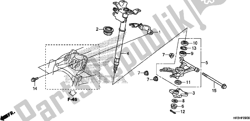 All parts for the Steering Shaft of the Honda TRX 420 TM1 2017