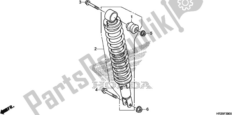 Wszystkie części do Poduszka Tylna Honda TRX 420 TM1 2018