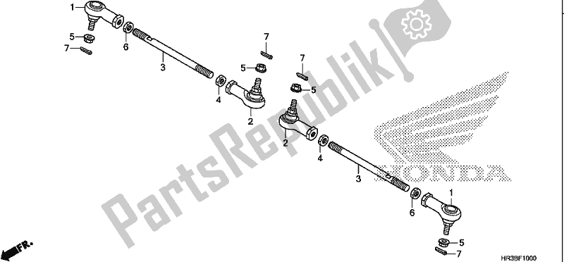 Wszystkie części do Dr?? Ek Kierowniczy Honda TRX 420 TM1 2018