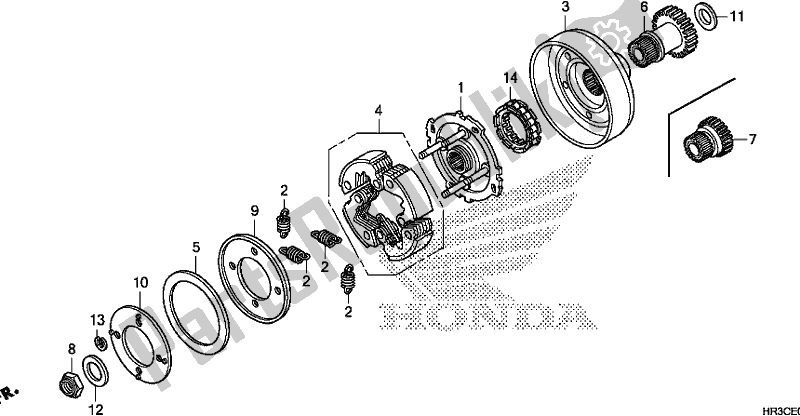 Tutte le parti per il Frizione Di Partenza del Honda TRX 420 TM1 2019