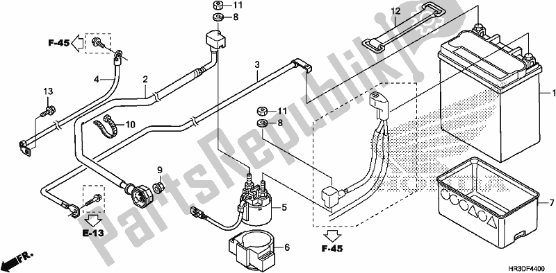 Tutte le parti per il Batteria del Honda TRX 420 TM1 2020