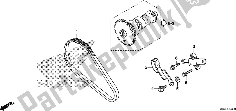 Tutte le parti per il Catena Della Camma / Tenditore del Honda TRX 420 TM1 2020