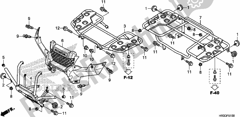 All parts for the Carrier of the Honda TRX 420 TM1 2020