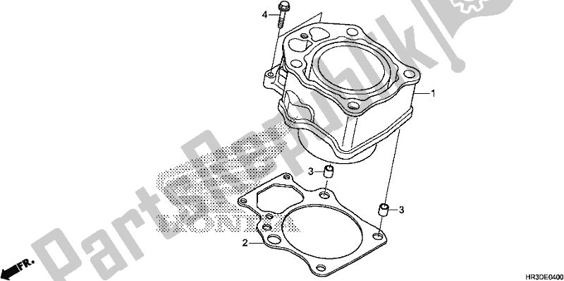 Tutte le parti per il Cilindro del Honda TRX 420 TM1 2020