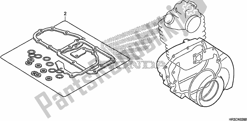 All parts for the Gasket Kit B of the Honda TRX 420 TM1 2020