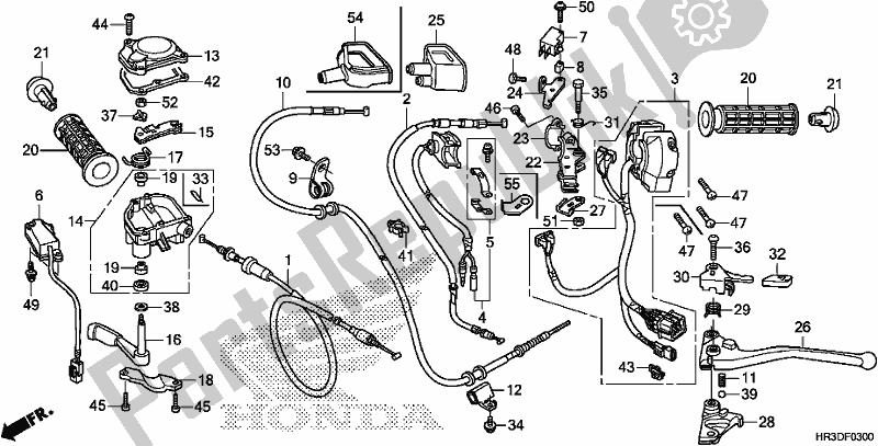 Todas las partes para Handle Lever/switch/cable de Honda TRX 420 TM1 2020