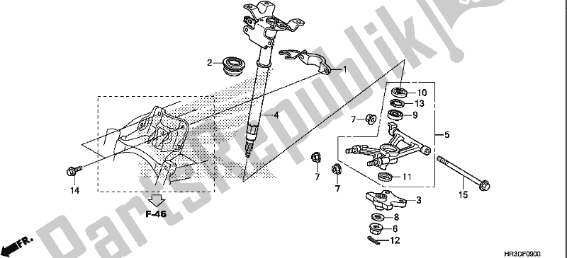 Tutte le parti per il Albero Dello Sterzo del Honda TRX 420 TM1 2020