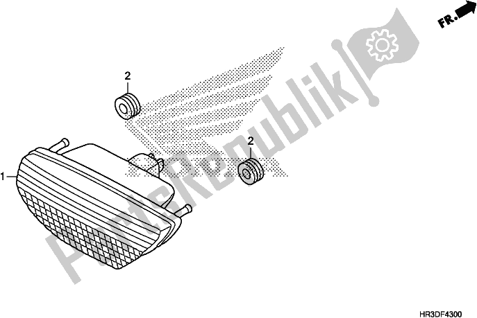 Tutte le parti per il Fanale Posteriore del Honda TRX 420 TM1 2020