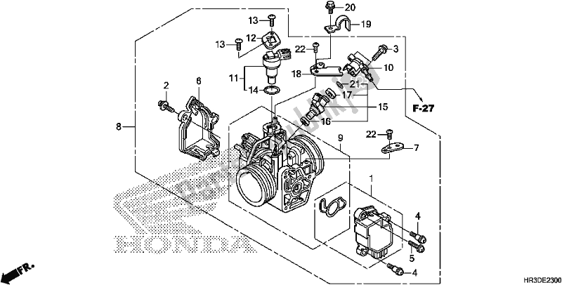 Todas as partes de Corpo Do Acelerador do Honda TRX 420 TM1 2020