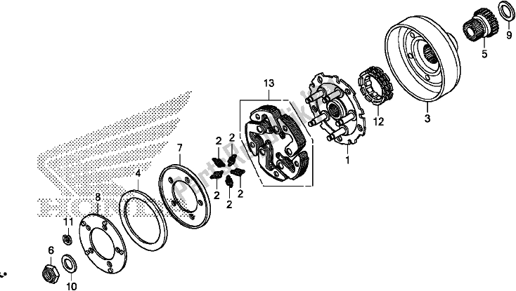 All parts for the Clutch of the Honda TRX 500 FA6 2017