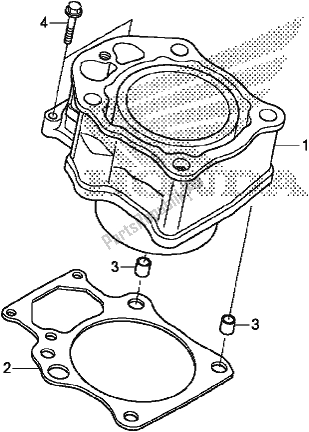 All parts for the Cylinder of the Honda TRX 500 FA6 2017