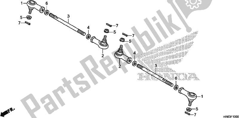 All parts for the Tie Rod of the Honda TRX 500 FA6 2017