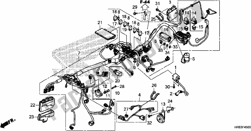 All parts for the Wire Harness of the Honda TRX 500 FA6 2017