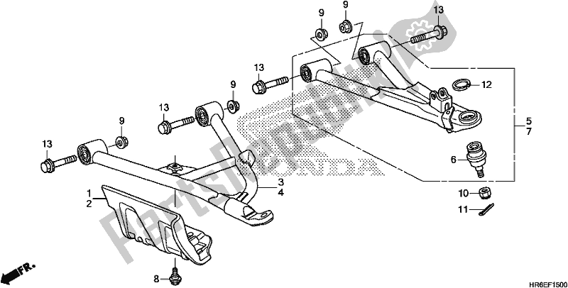 Tutte le parti per il Braccio Anteriore del Honda TRX 500 FA6 2018