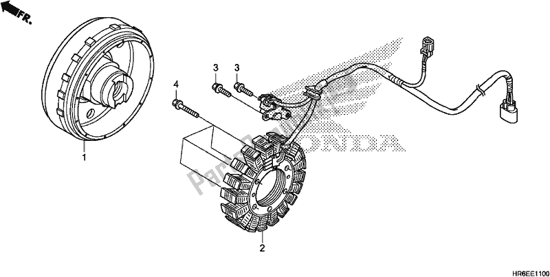 Tutte le parti per il Generatore del Honda TRX 500 FA6 2018